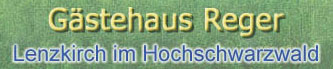 G�stehaus Reger im Hoch-Schwarzwald