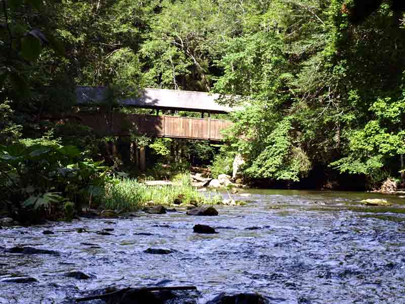 Bridge at the Gauchach estuary