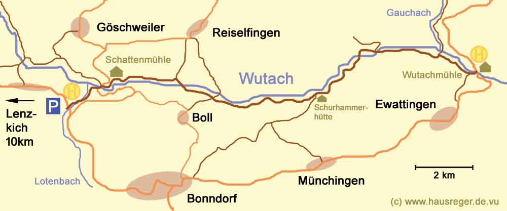 Wanderkarte Wutachschlucht